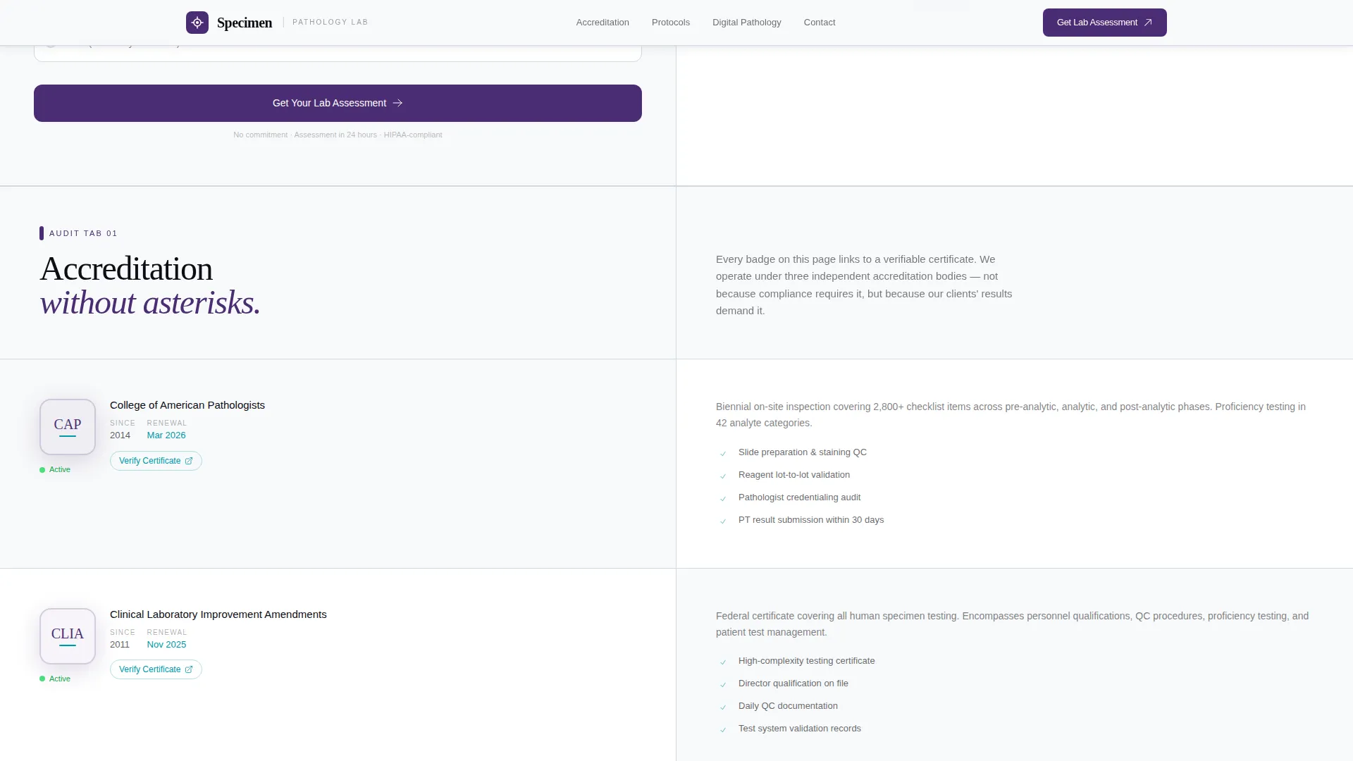 Pathology Medicine Cost Estimator Website Template