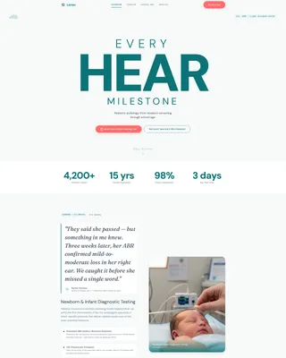 Pediatric Audiology Landing Page Template