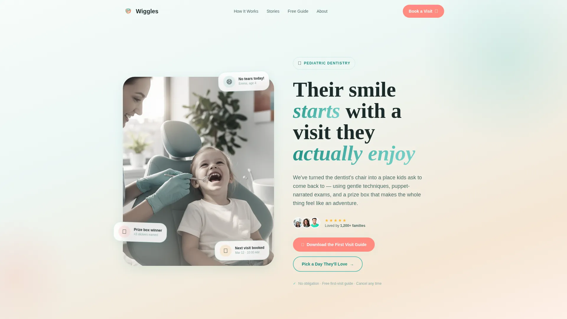 Pediatric Dentist Appointment Booking Landing Page