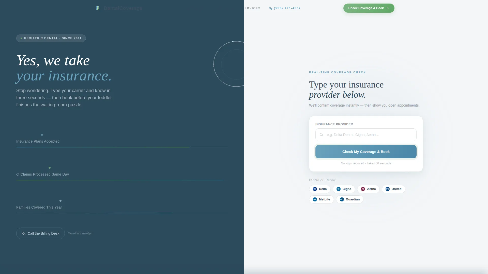 Trusted Pediatric Landing Page Template