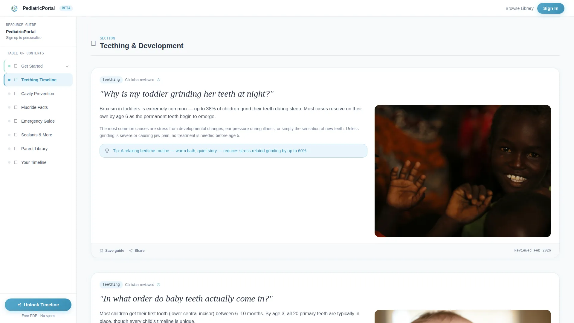 Pediatric Dentist Patient Portal Landing Page