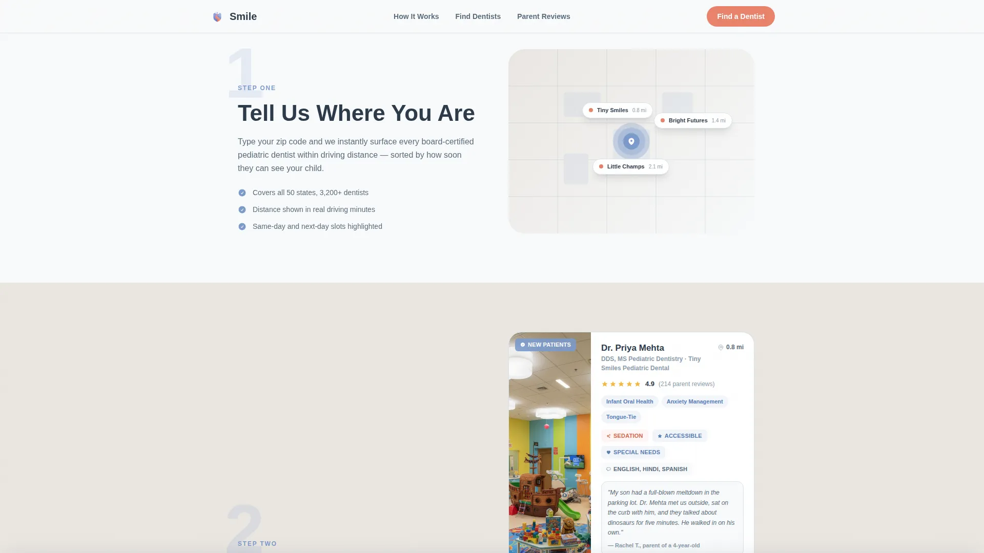 Pediatric Dentist Directory Landing Page Template