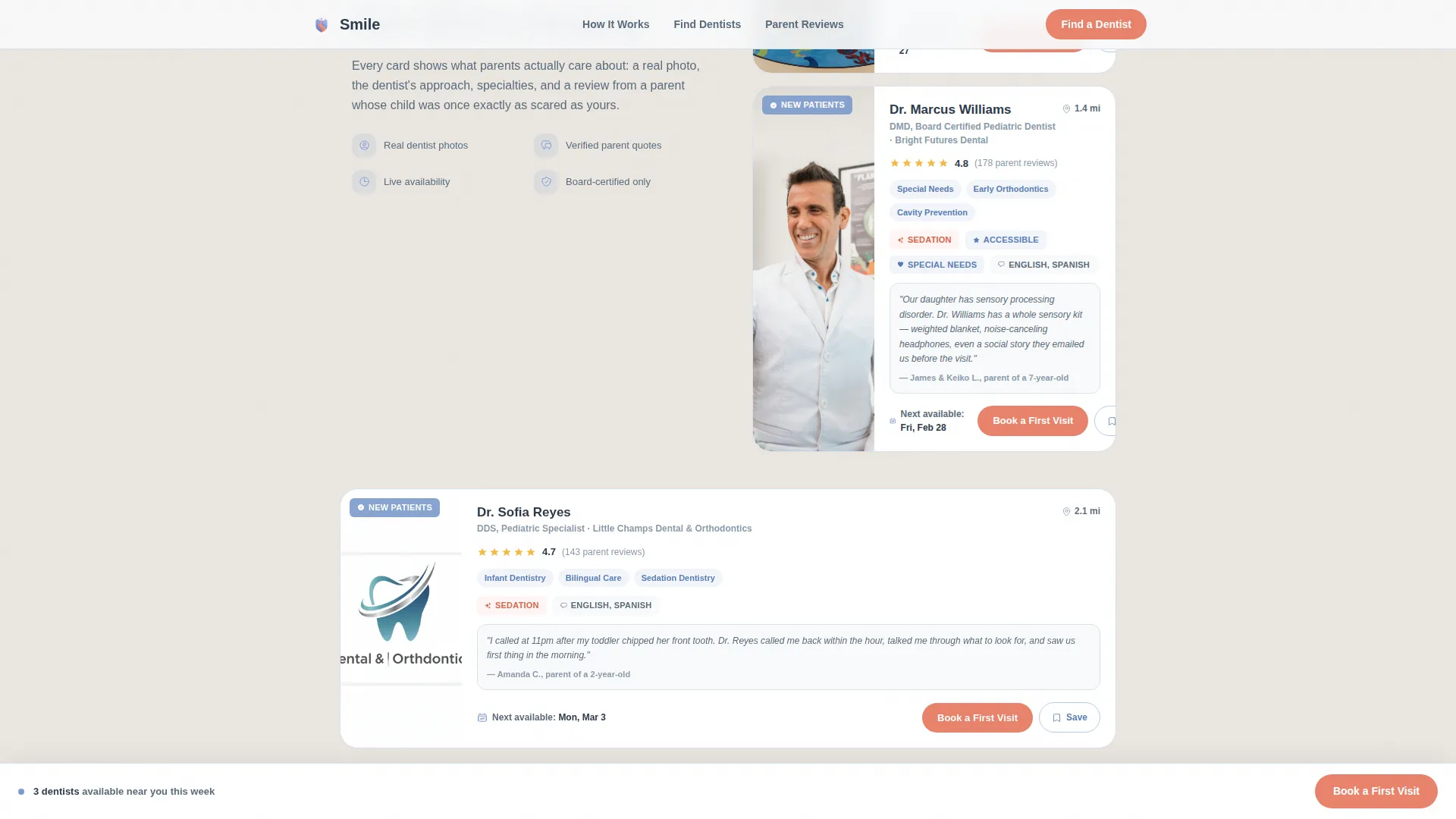 Pediatric Dentist Directory Landing Page Template