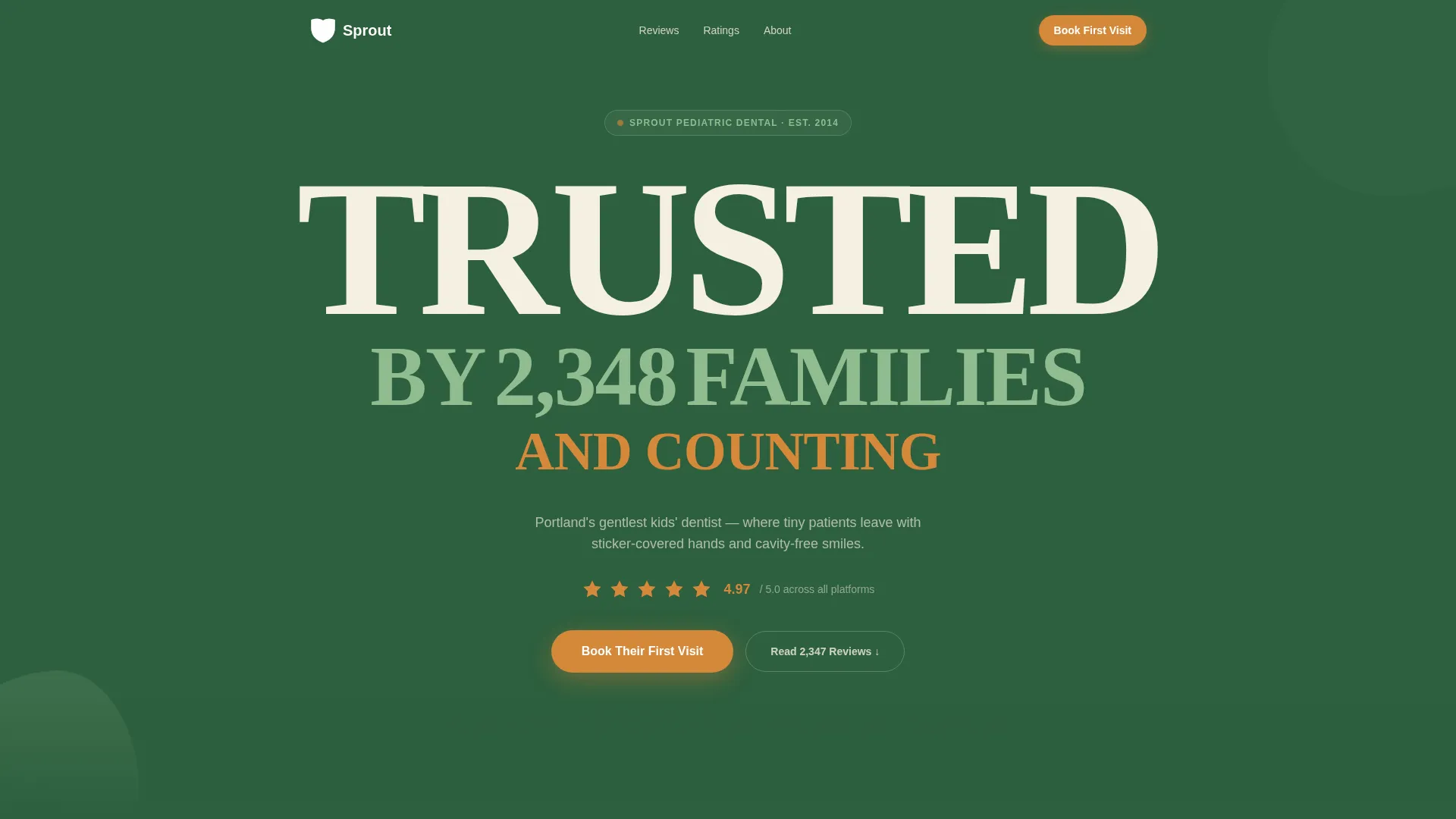 Pediatric Dentist Booking Website Template