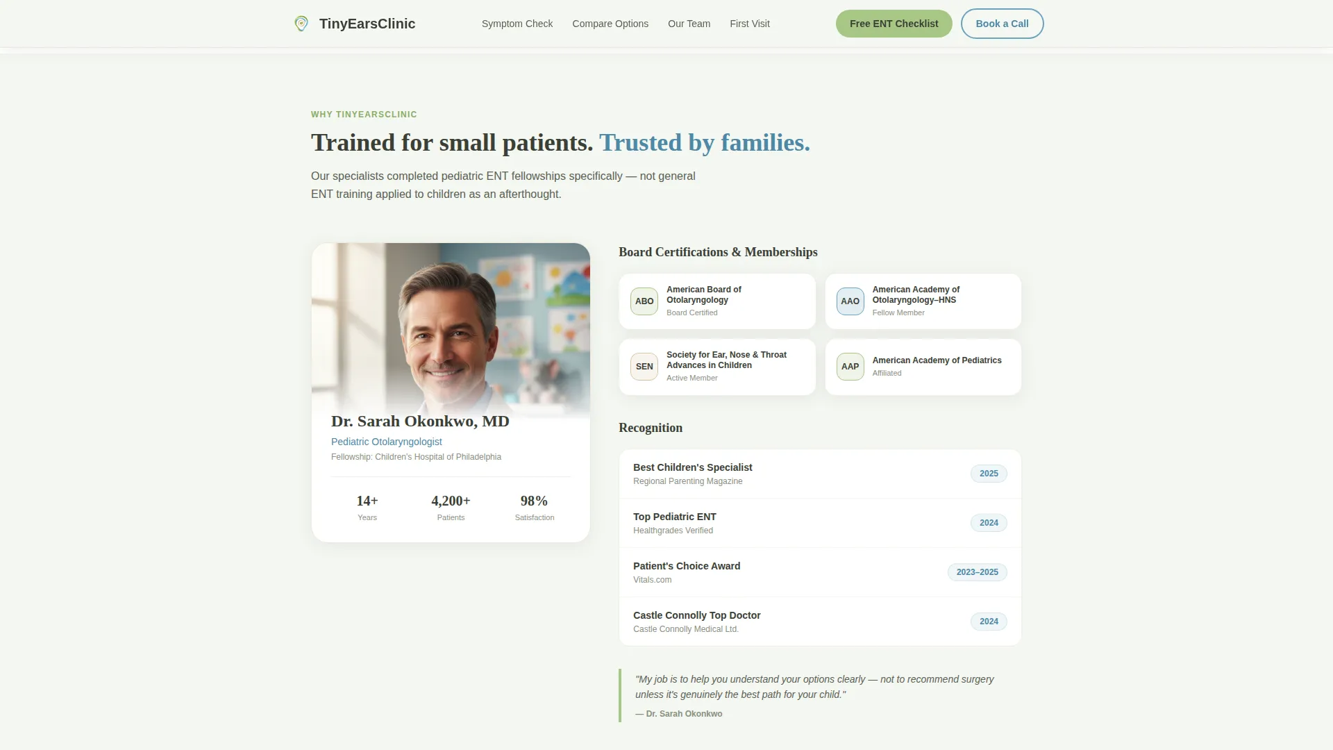 Pediatric & Child Health Comparison Website Template