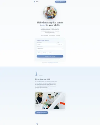 Pediatric Home Health Agency Landing Page Template