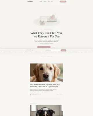 Pet Care Thought Leadership Blog Landing Page