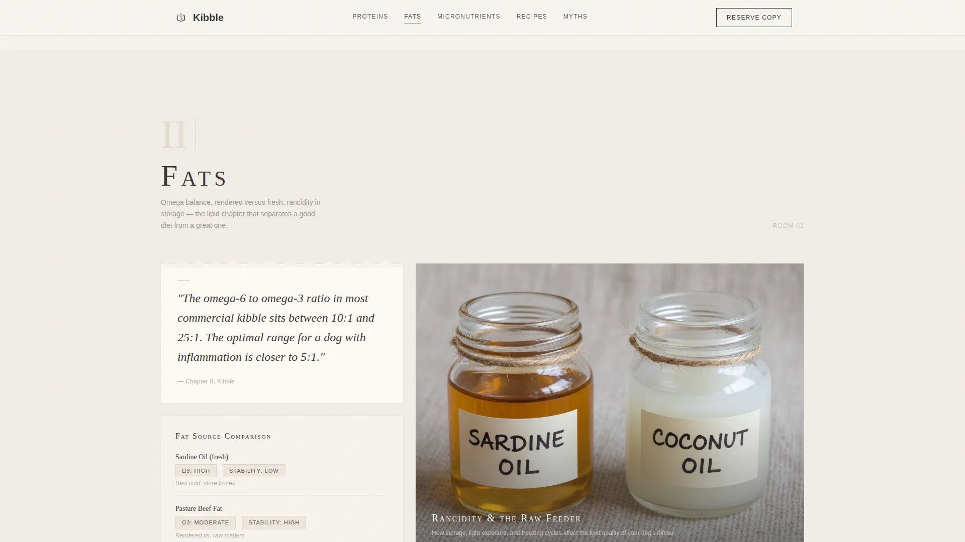 Artisan Pet Nutrition Blog Landing Page Template
