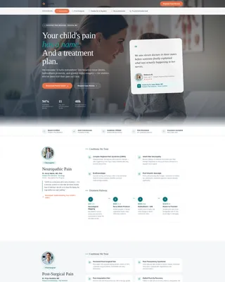 Pediatric Pain Clinic Landing Page Template