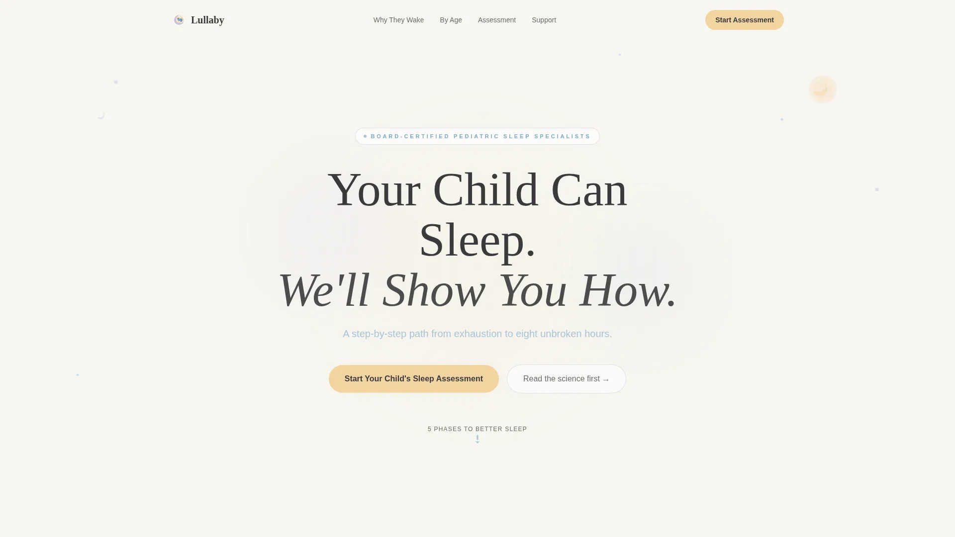 Pediatric Sleep Clinic Landing Page Template