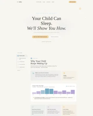 Pediatric Sleep Clinic Landing Page Template