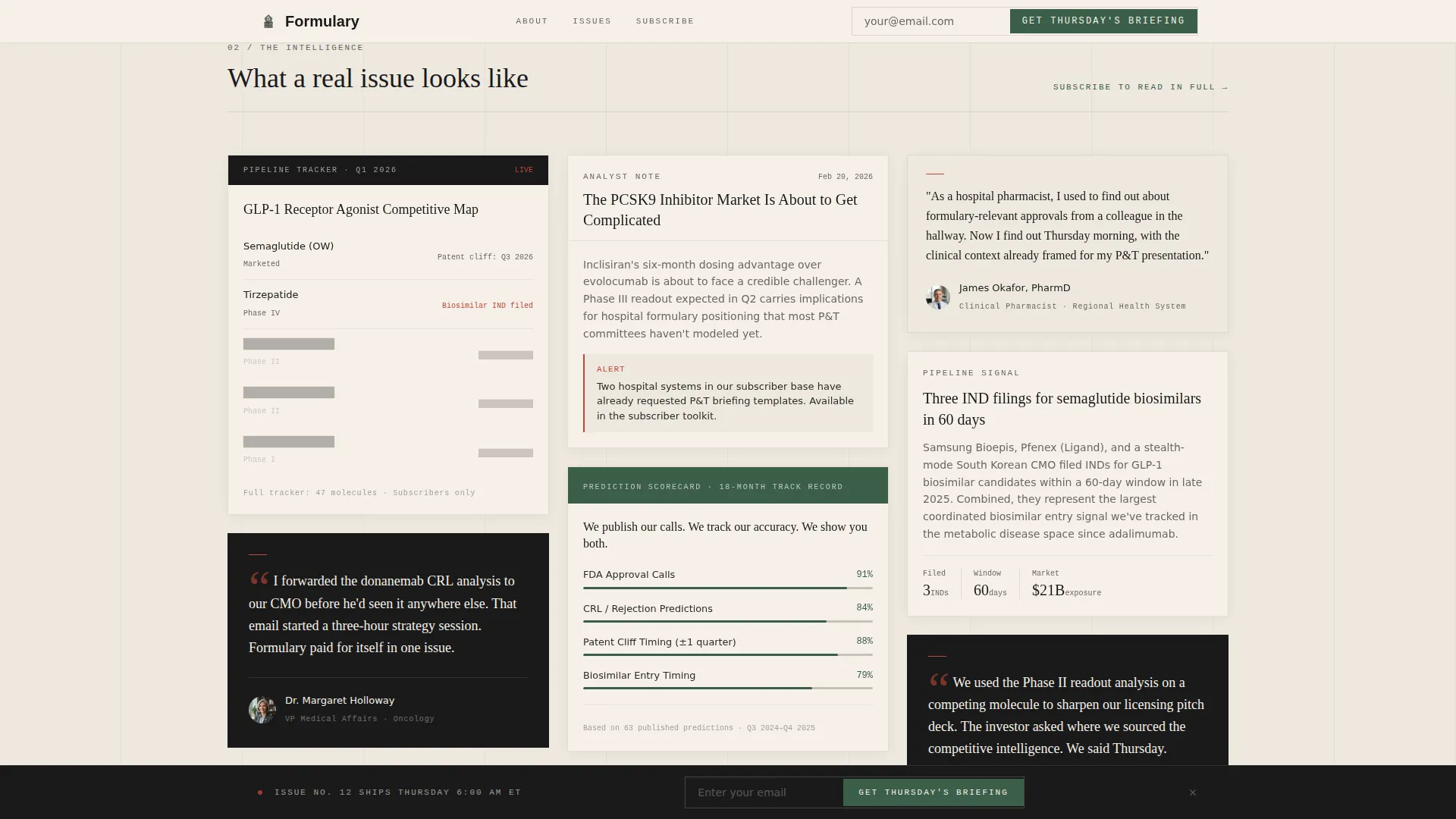 Pharmaceutical Newsletter Landing Page Template