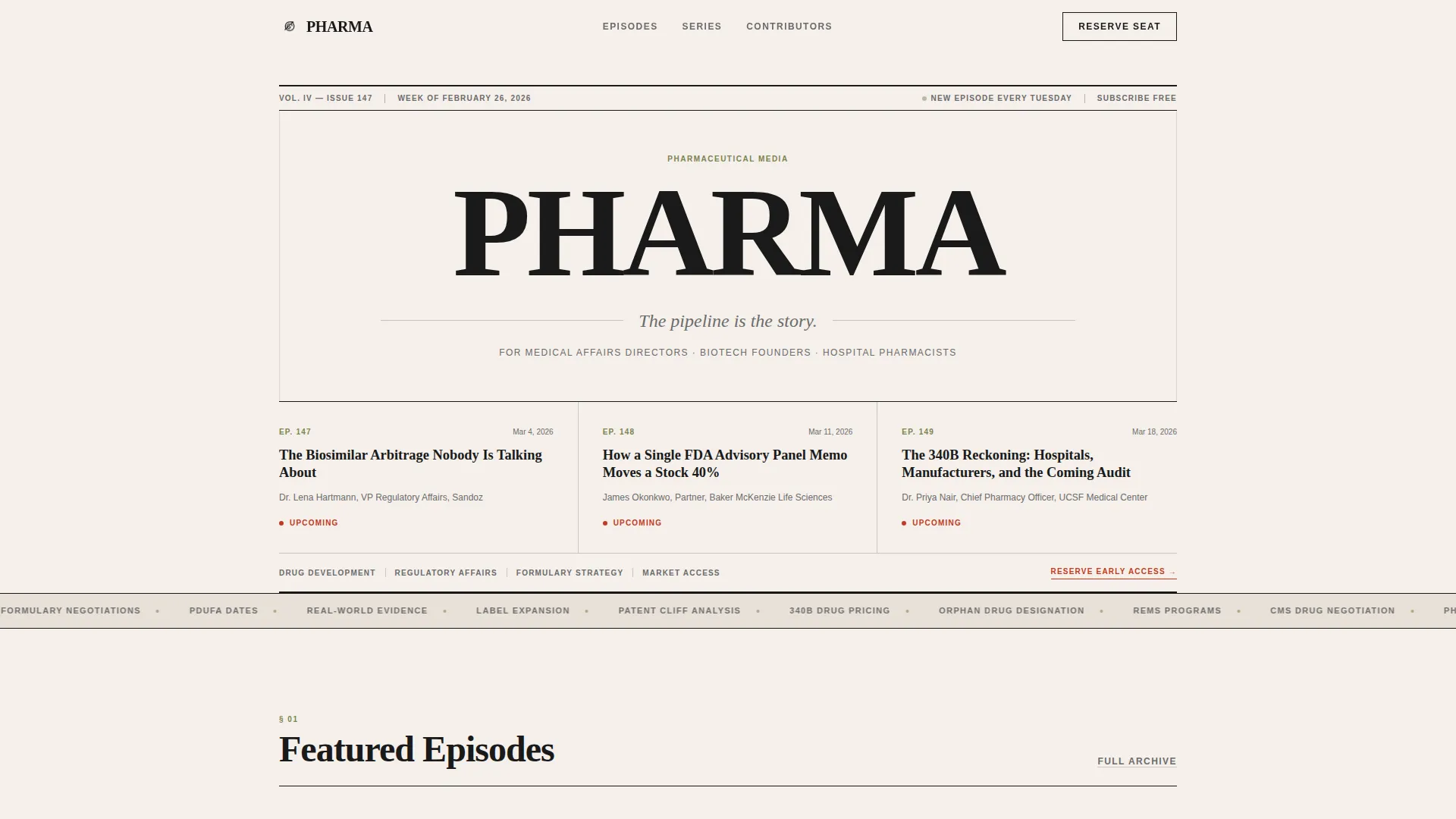 Podcast Editorial Landing Page Template