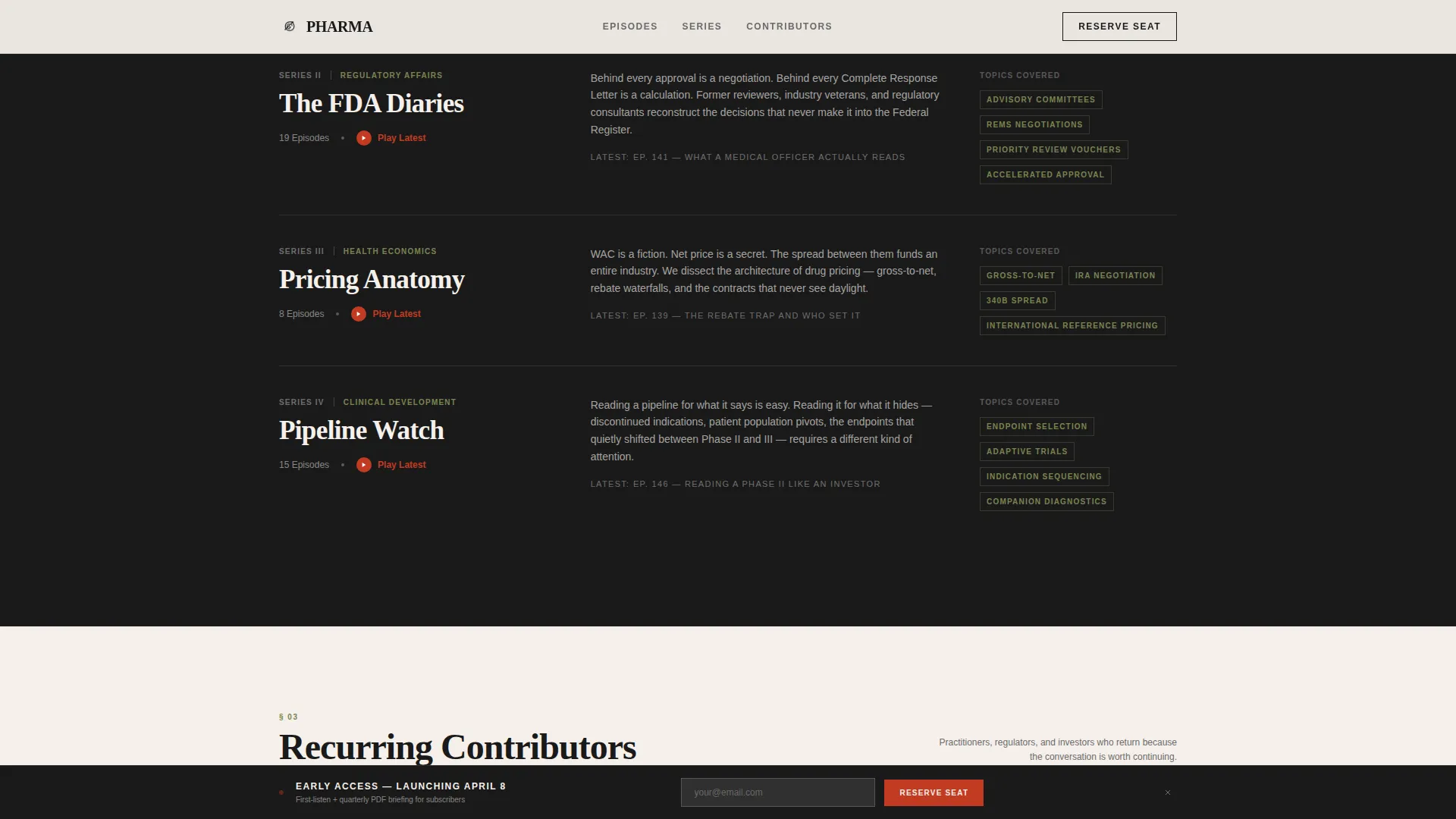 Podcast Editorial Landing Page Template