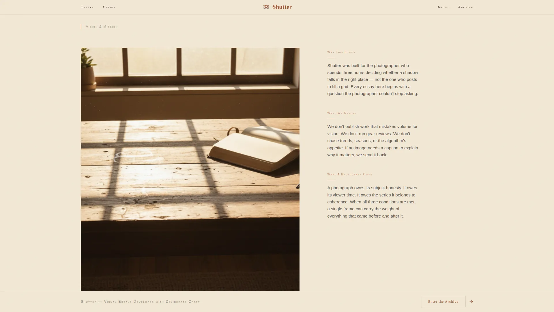 Photography Blog Landing Page Template