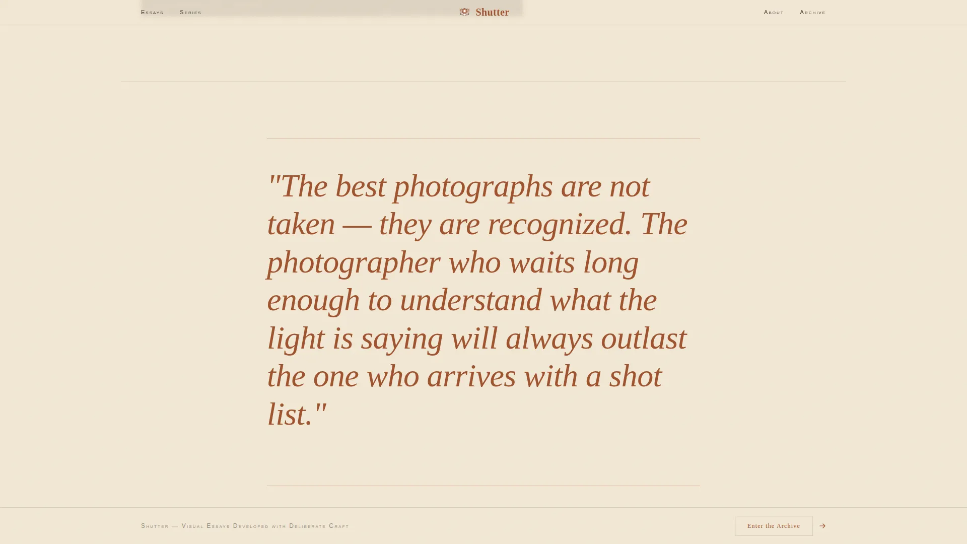 Photography Blog Landing Page Template