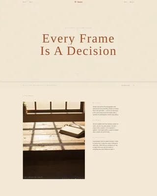 Photography Blog Landing Page Template