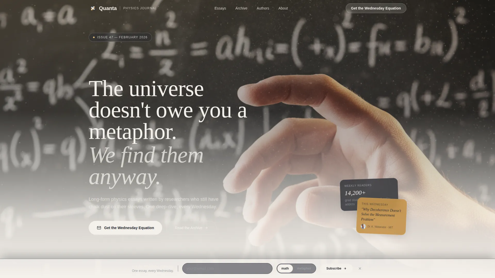 Cerebral Physics Journal Landing Page Template