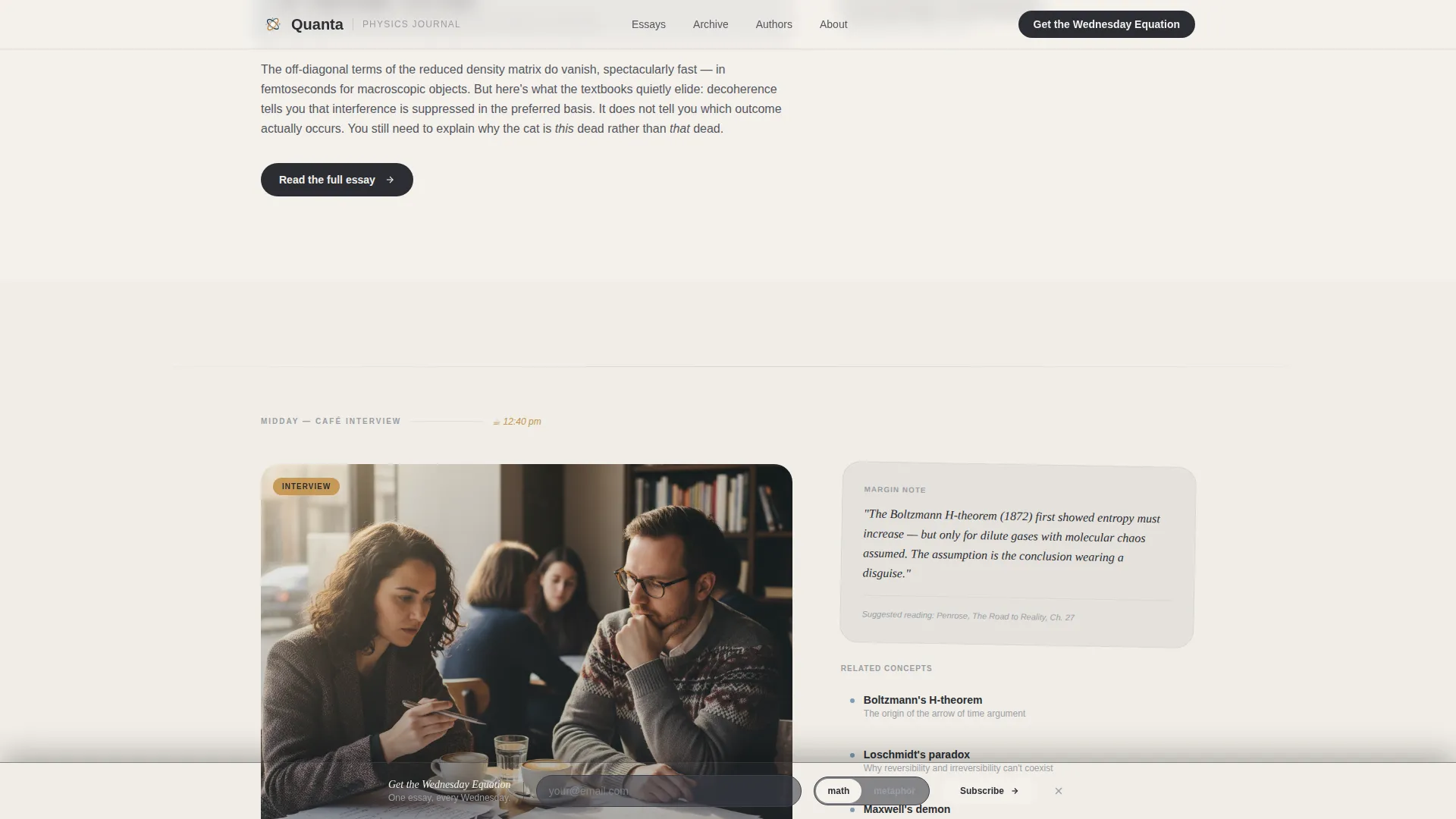Cerebral Physics Journal Landing Page Template