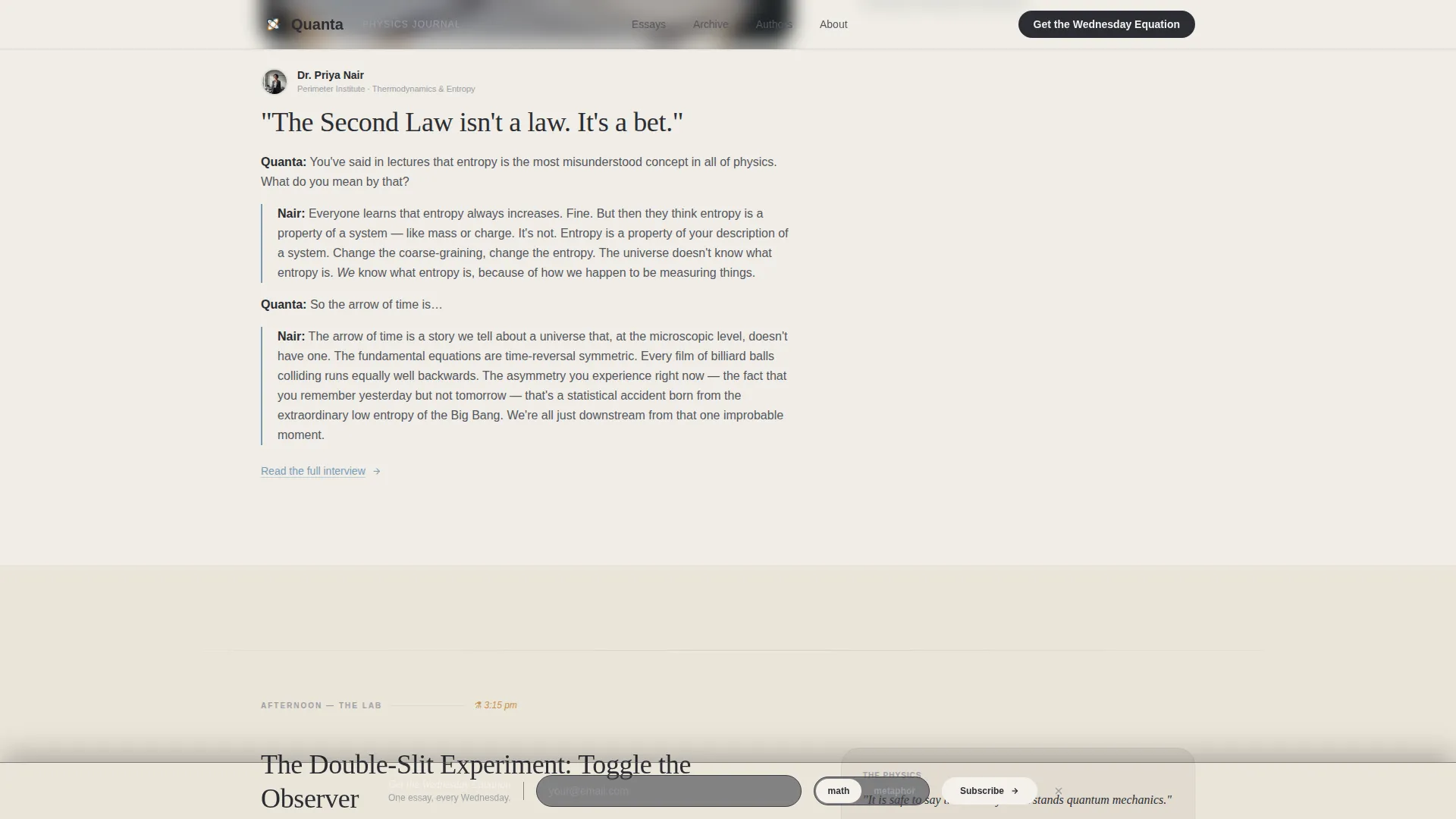 Cerebral Physics Journal Landing Page Template