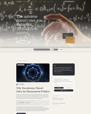 Cerebral Physics Journal Landing Page Template