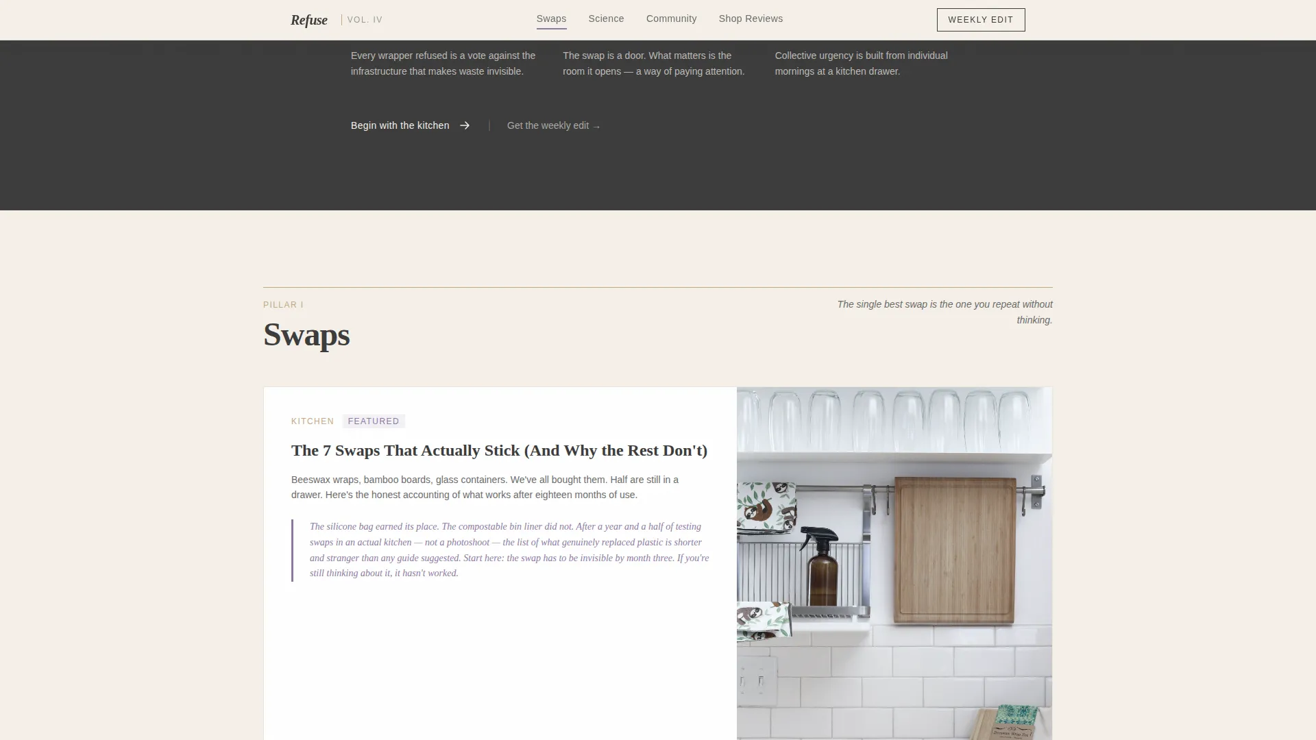 Bold Plastic-Free Living Blog Landing Page Template