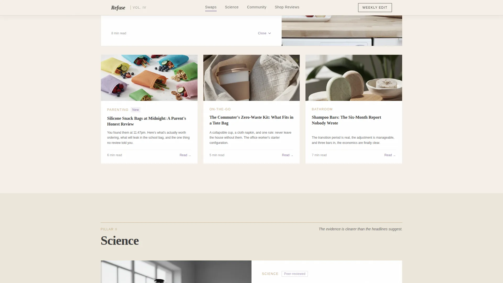 Bold Plastic-Free Living Blog Landing Page Template