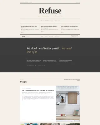Bold Plastic-Free Living Blog Landing Page Template