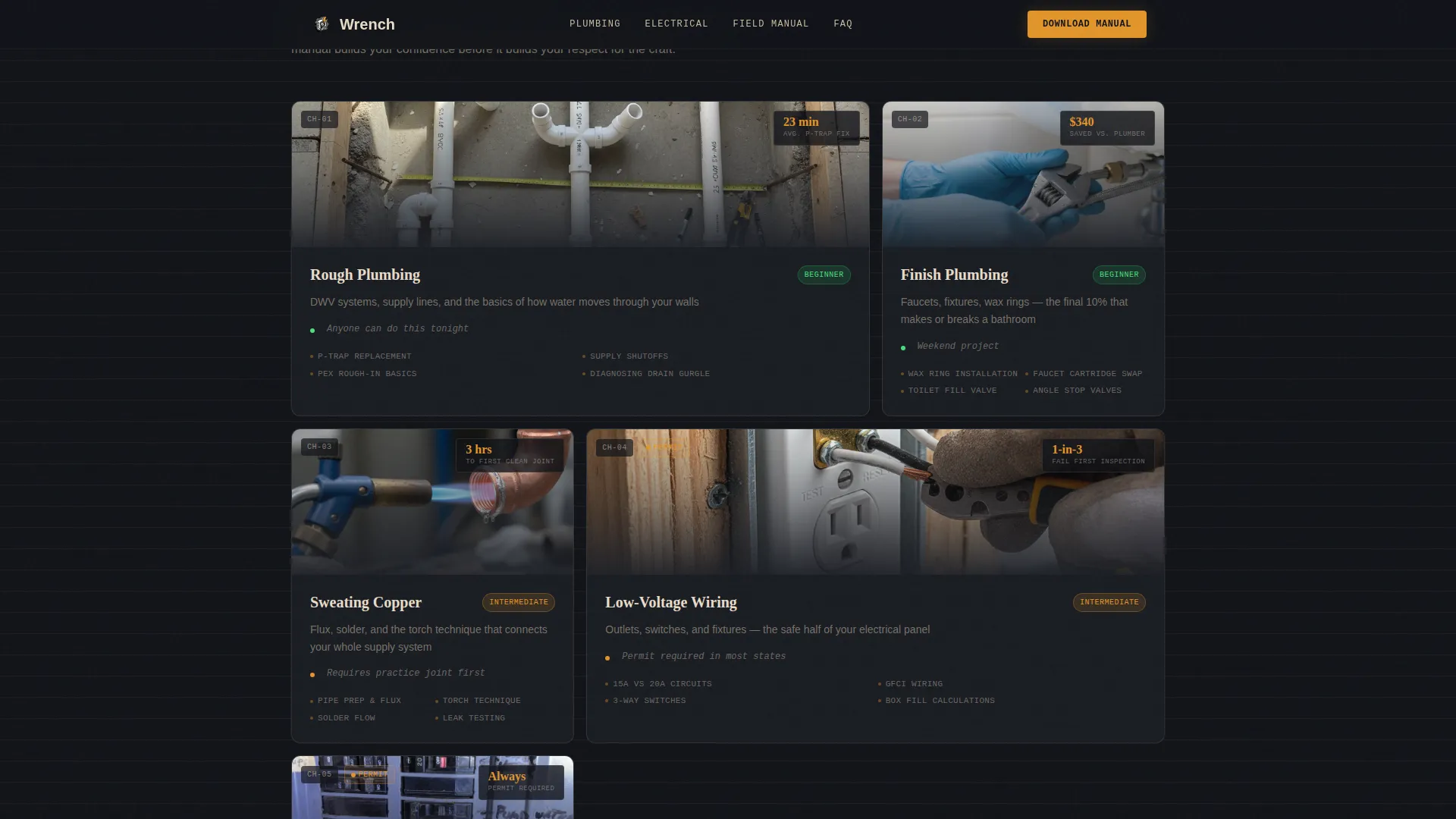 DIY Plumbing & Electrical Landing Page Template