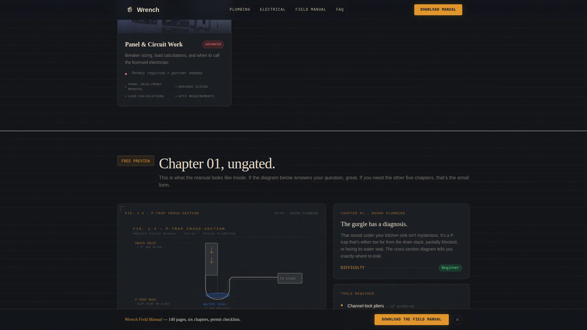 DIY Plumbing & Electrical Landing Page Template
