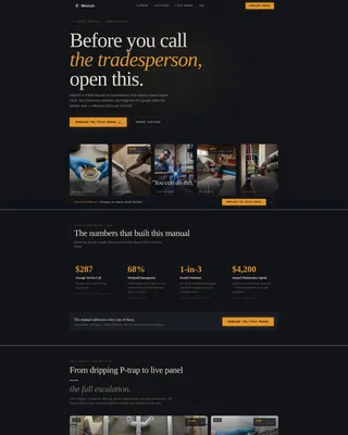 DIY Plumbing & Electrical Landing Page Template