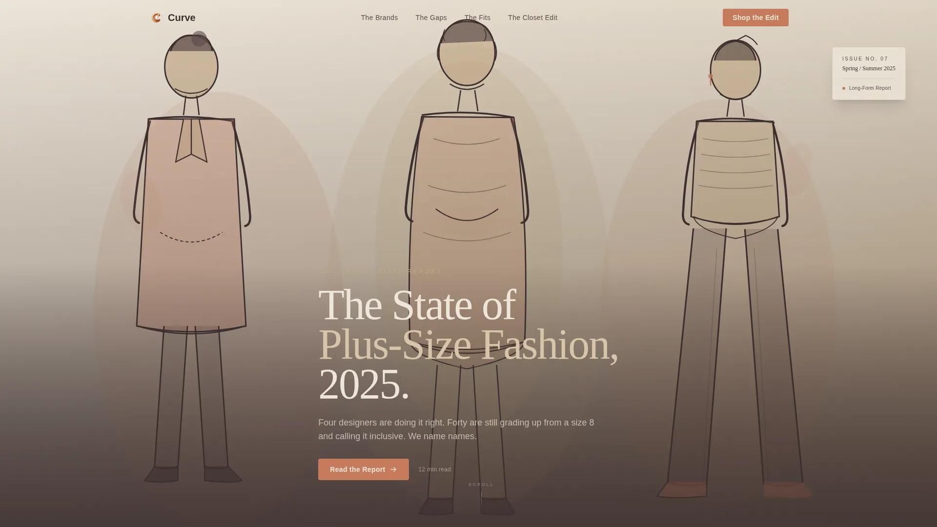 Plus-Size Fashion Editorial Landing Page Template