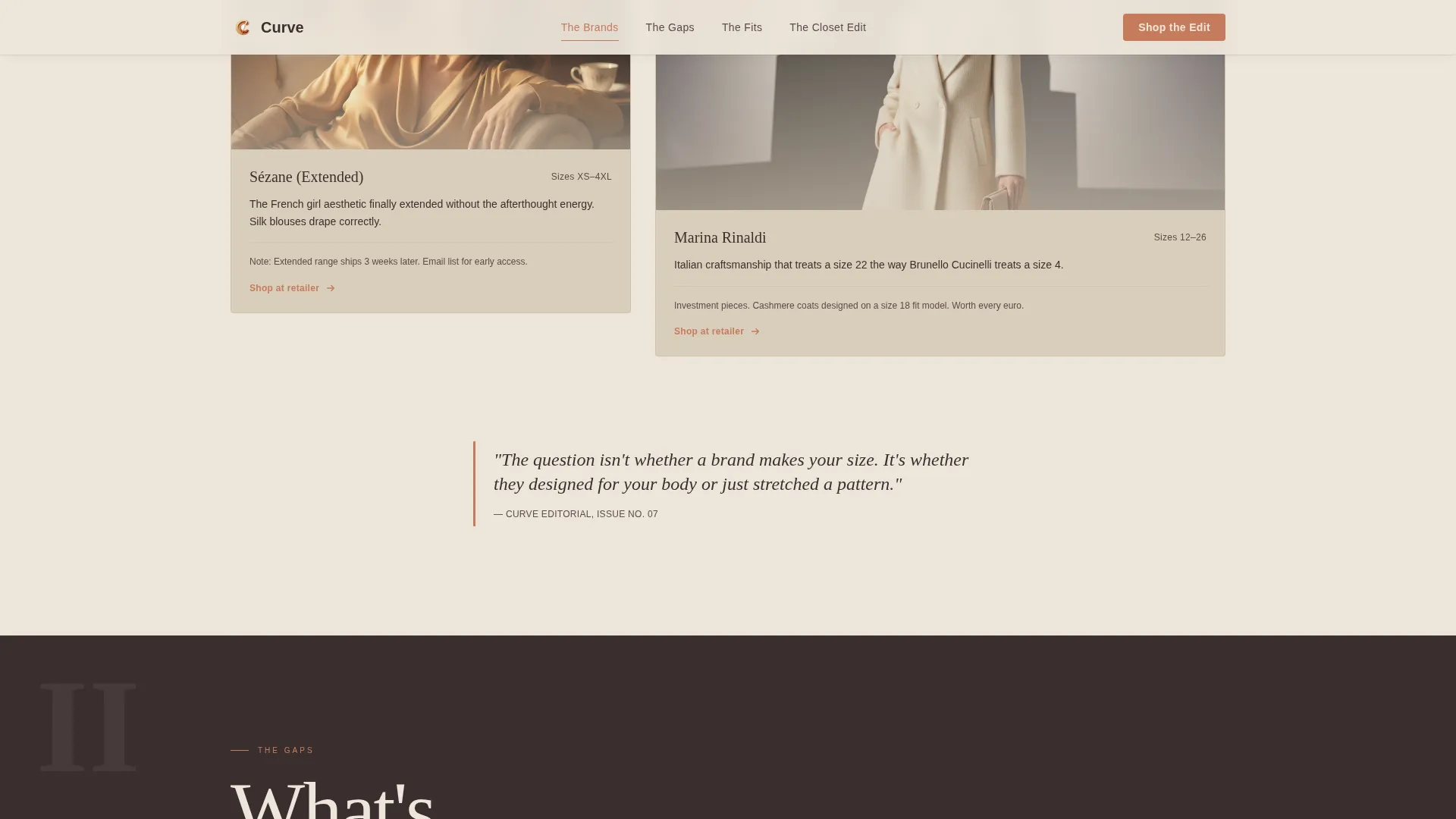 Plus-Size Fashion Editorial Landing Page Template