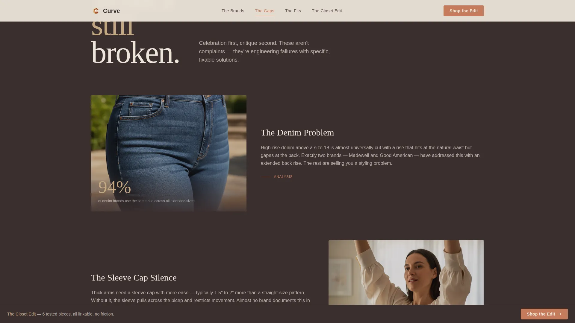 Plus-Size Fashion Editorial Landing Page Template