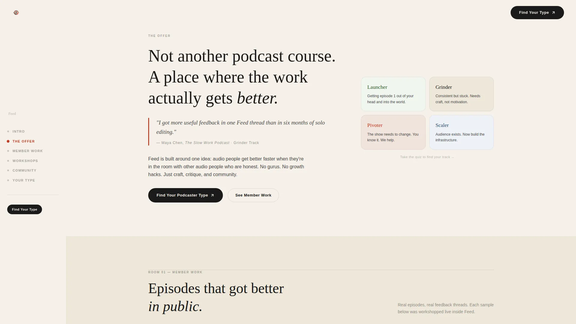 Immersive Podcast Community Landing Page Template