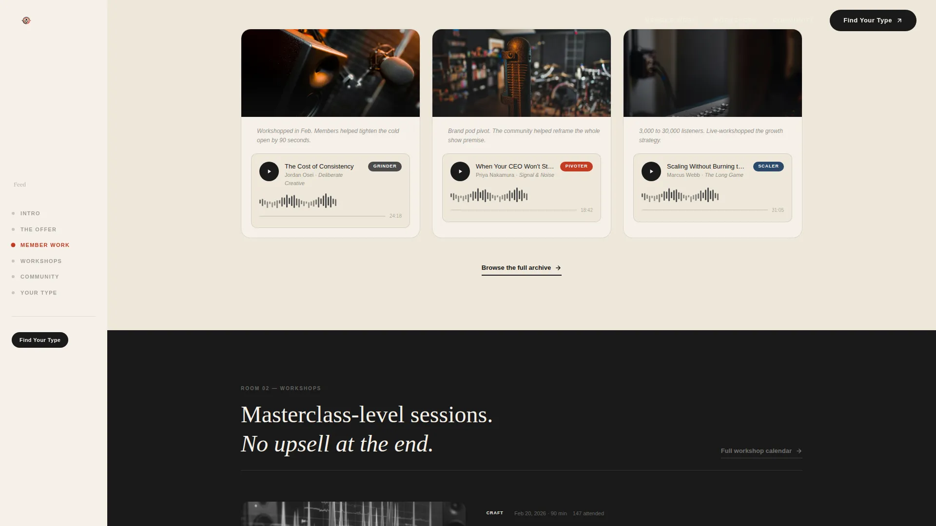 Immersive Podcast Community Landing Page Template