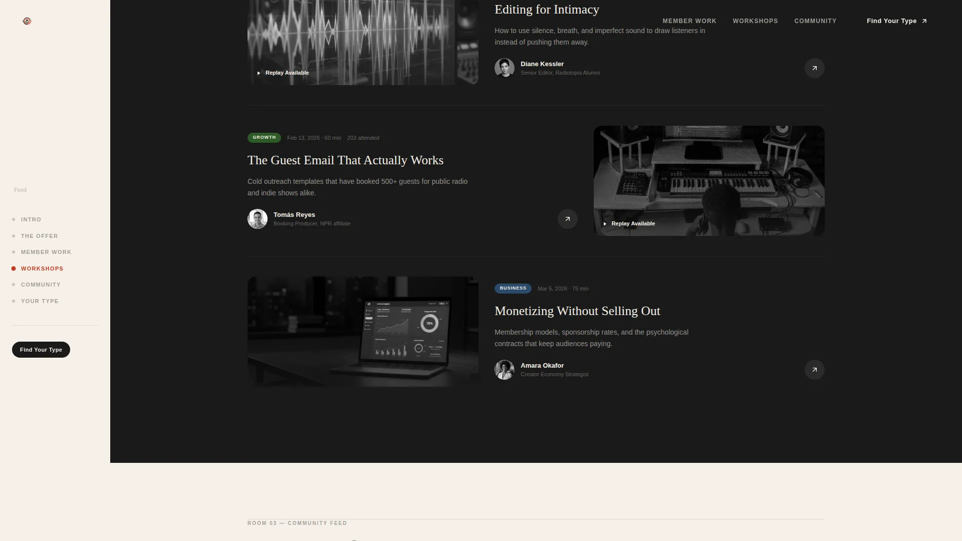 Immersive Podcast Community Landing Page Template
