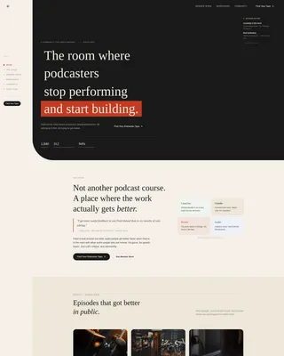 Immersive Podcast Community Landing Page Template