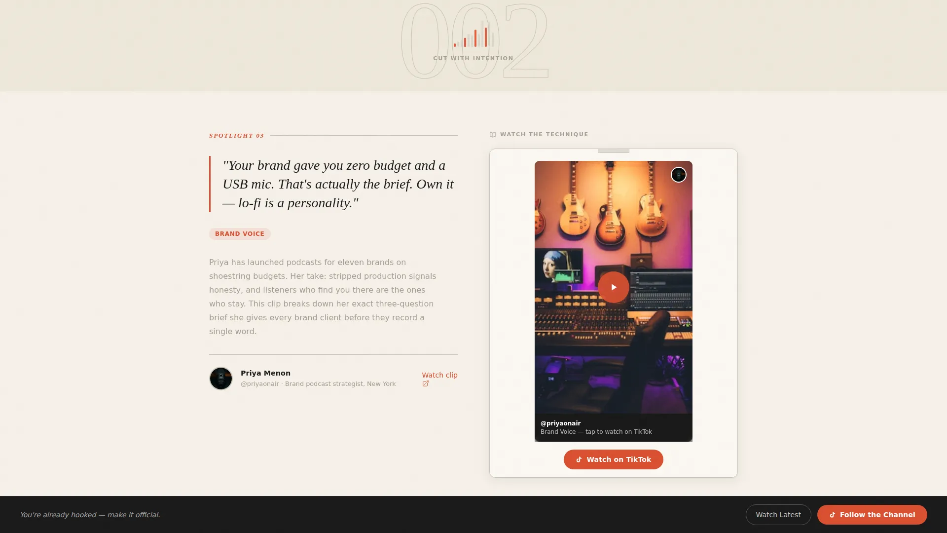 Artisan Podcasting Editorial Landing Page Template