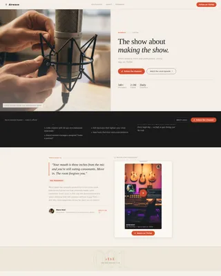 Artisan Podcasting Editorial Landing Page Template