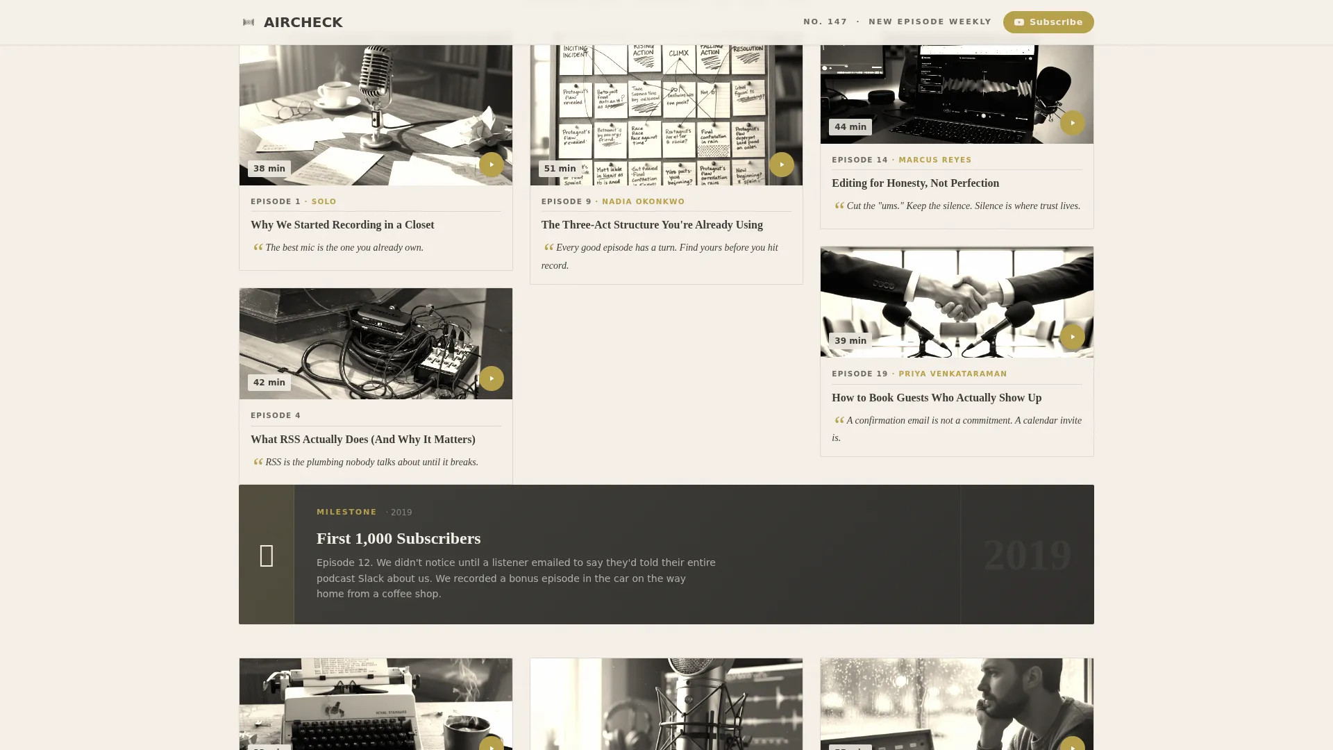 Podcast Landing Page Template, Heritage Masonry Layout