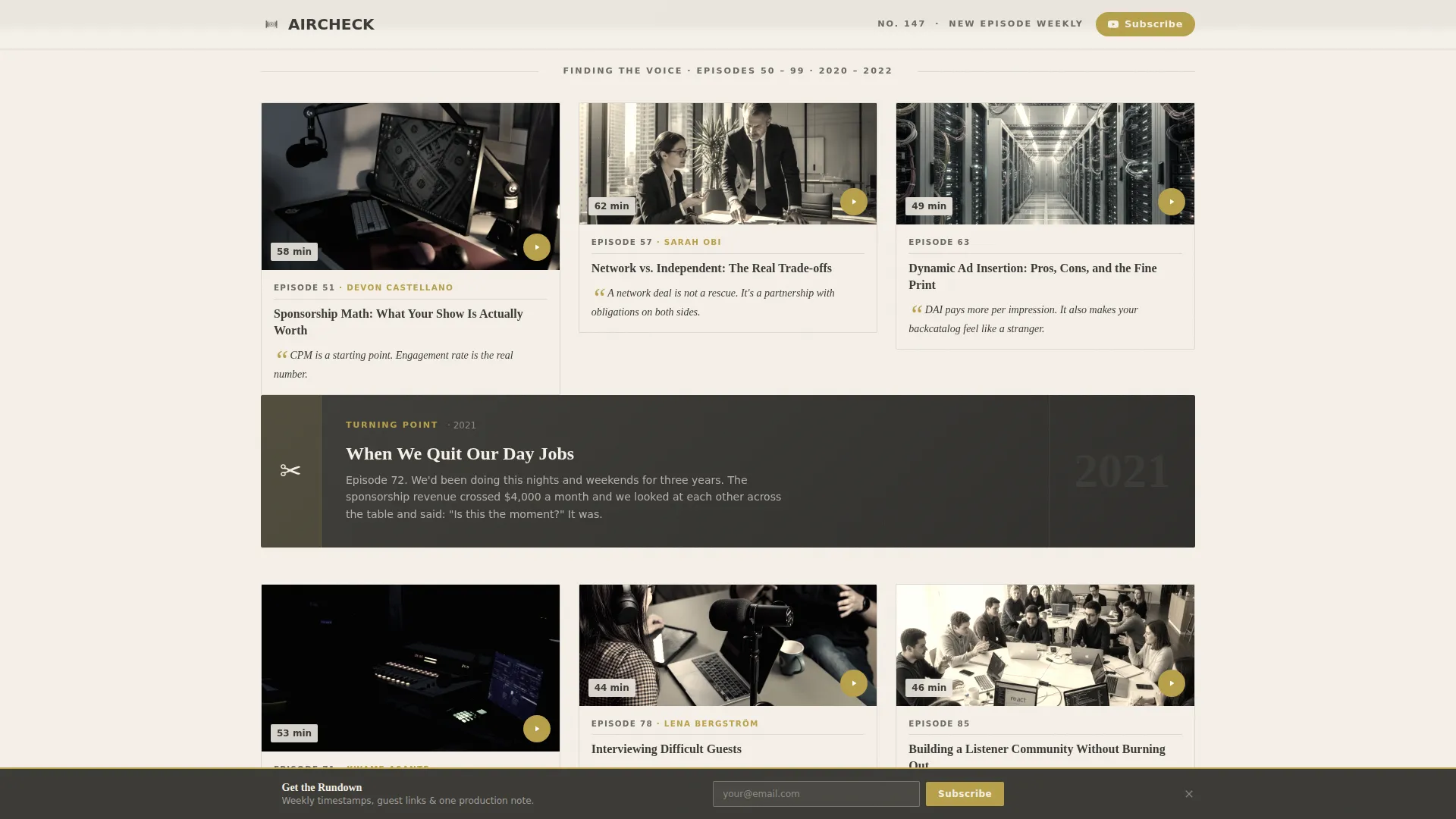 Podcast Landing Page Template, Heritage Masonry Layout