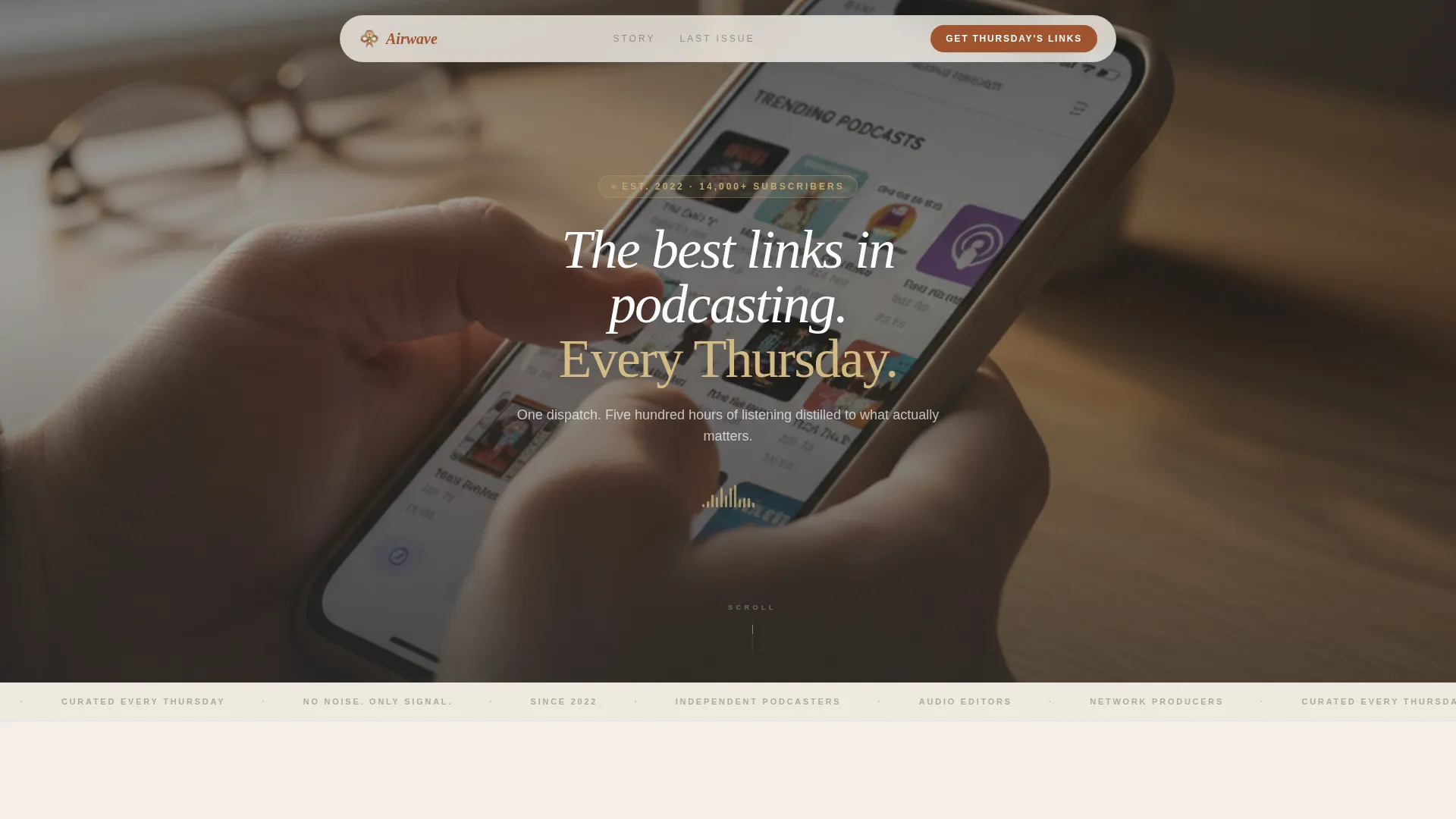 Modern Curated Landing Page Template