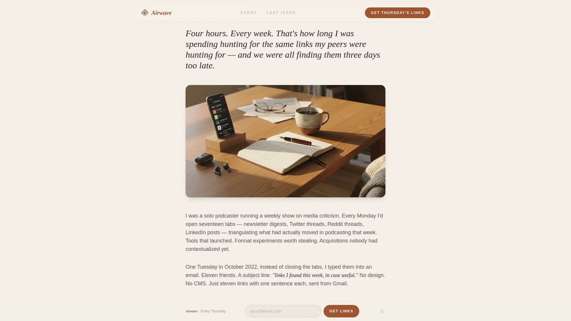 Modern Curated Landing Page Template