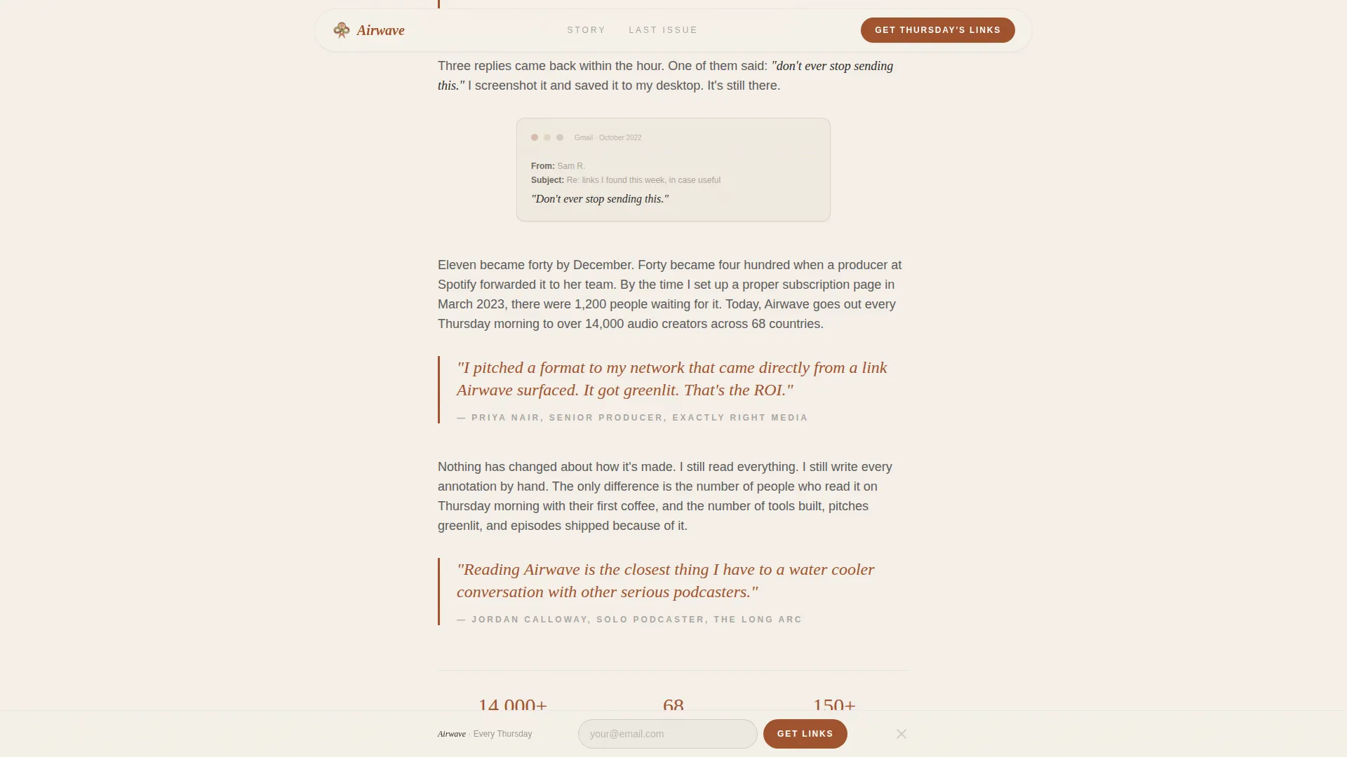 Modern Curated Landing Page Template