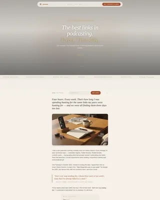 Modern Curated Landing Page Template