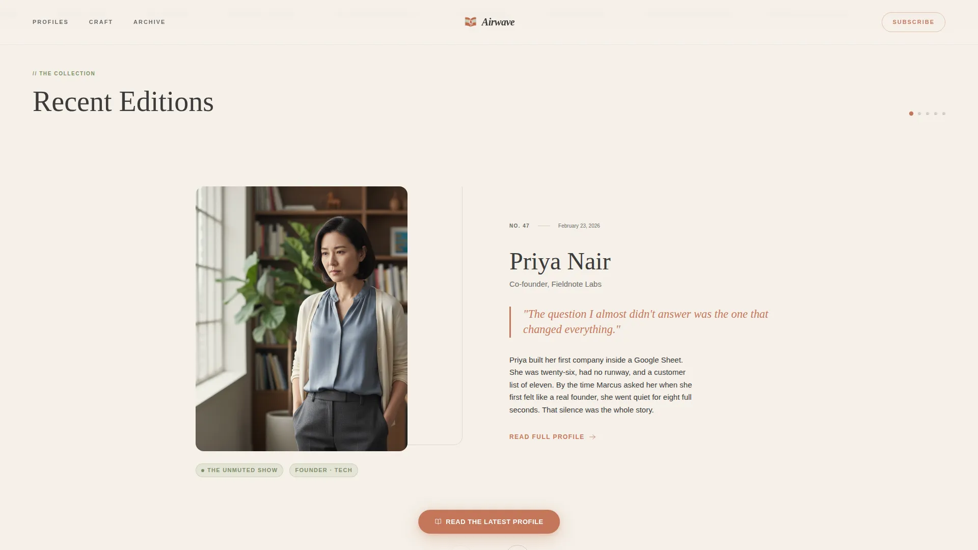 Editorial Podcasting Newsletter Landing Page Template