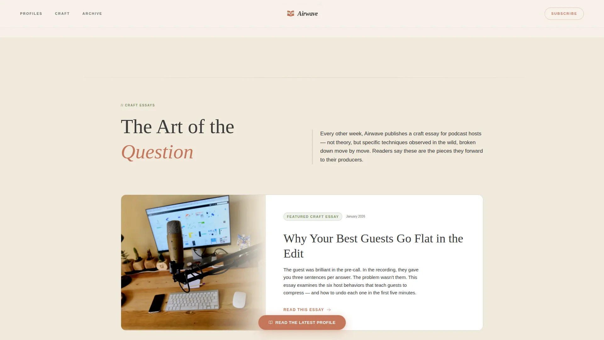 Editorial Podcasting Newsletter Landing Page Template