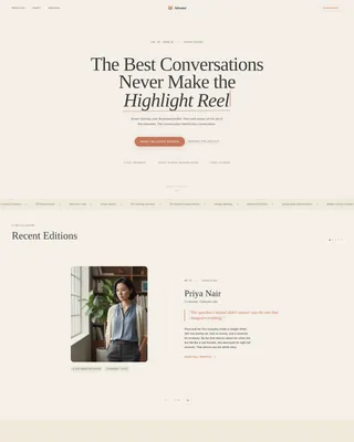 Editorial Podcasting Newsletter Landing Page Template