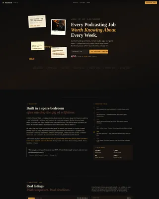 Podcasting Jobs Newsletter Landing Page Template